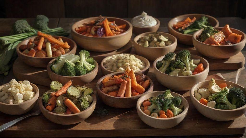 Comida fitness simples com legumes assados e cozidos: receitas rápidas