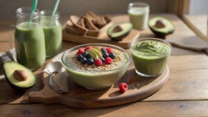 Comida fitness simples para o café da manhã